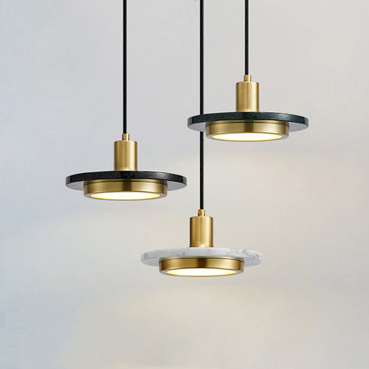 Postmodern LED Marble Pendant Lights Dining Table Luxury Marble Hanging Light Chandelier Bedroom Lamp