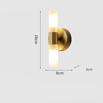 Wall Lamp All Copper Bedroom Bedside Lamp Modern Simple Living Room Wall Lamp Nordic Creative Hotel Corridor Stair Copper Wall Lamp