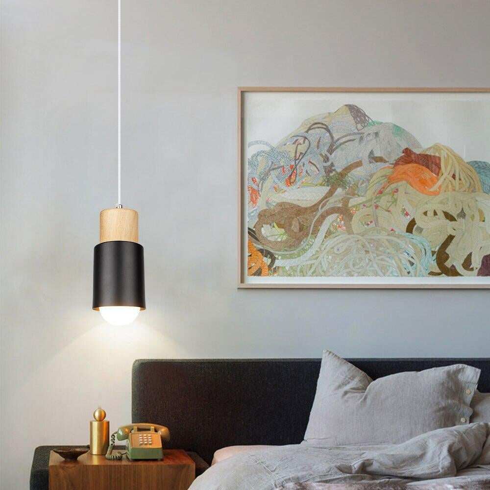 Modern Pendant Lights Nordic Wood Light Loft Pendant Lamps E27 for Dinning Room Home Decoration Restaurant Lamp Hotel