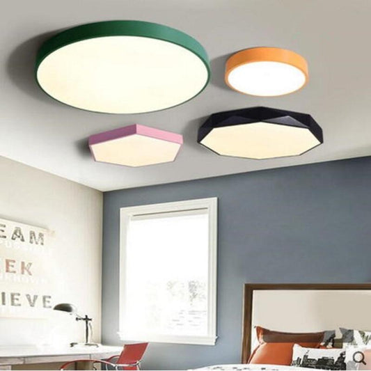Modern Ceiling Lamps LED Alien Metal Ironware Acrylic Colorful Iron Light Children Bedroom Indoor Lightings Light Fixture