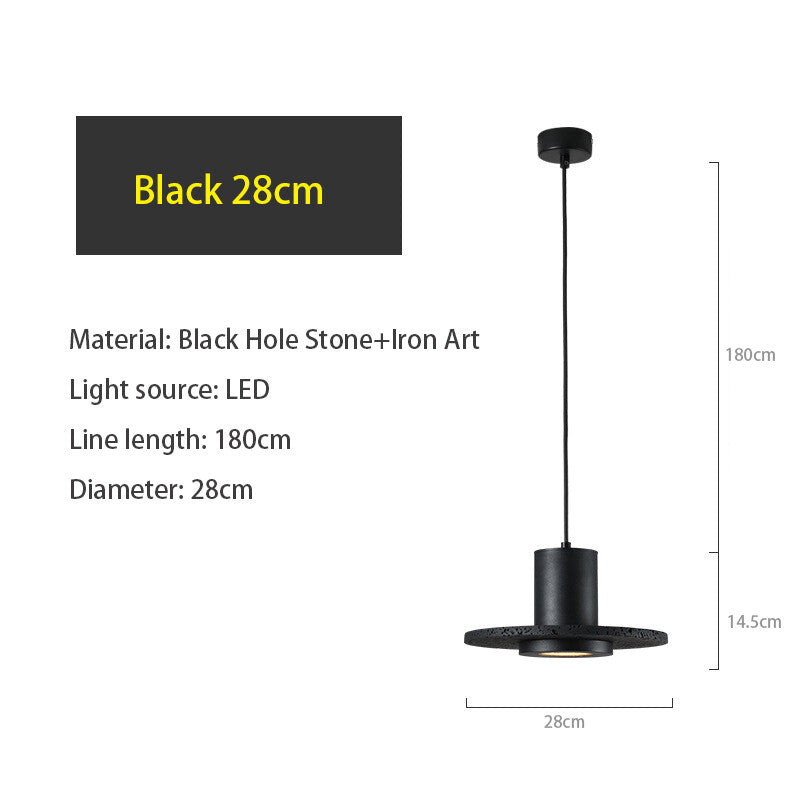 High end Nordic postmodern design bedside lamp, black hole stone foyer, balcony, small pendant lamp, industrial style restauran