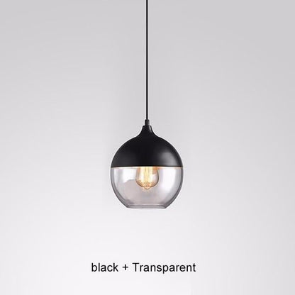 Glass Lamp Modern Pendant Lights Kitchen Fixtures For Dining Room Restaurant Bar Black White Indoor Home Hanging Lighting Lustre
