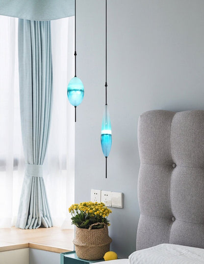 Nordic Art Venice Flow Lake Gradual Glass Chandelier Blue Chromatography Italian Design Lustre Avize Modern Salon