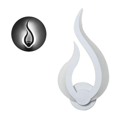 LED Light Modern Wall Lamp Acrylic Sconce 10W Flame Shape Indoor Bathroom Bedroom Living Room Hallway Art Decoration