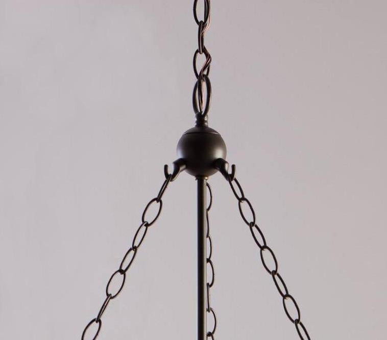 Round American Country Glass Chandelier Candle Lamp Bucket Chandelier