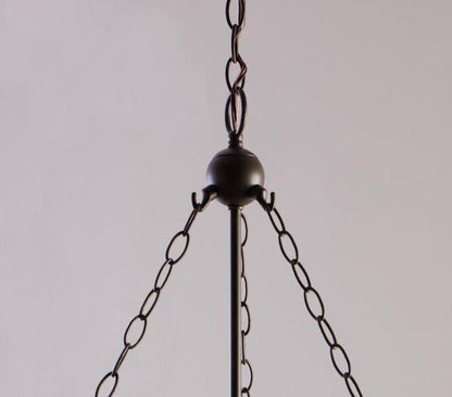 Round American Country Glass Chandelier Candle Lamp Bucket Chandelier