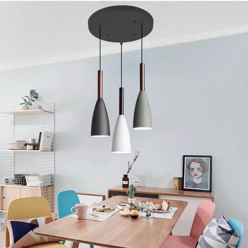 Nordic simple pendant light E27 LED modern  led hanging lamp for bedroom living room lobby restaurant bar Art creative lightings
