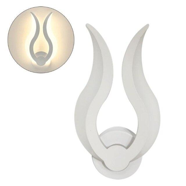 LED Light Modern Wall Lamp Acrylic Sconce 10W Flame Shape Indoor Bathroom Bedroom Living Room Hallway Art Decoration