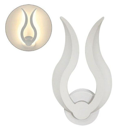 LED Light Modern Wall Lamp Acrylic Sconce 10W Flame Shape Indoor Bathroom Bedroom Living Room Hallway Art Decoration