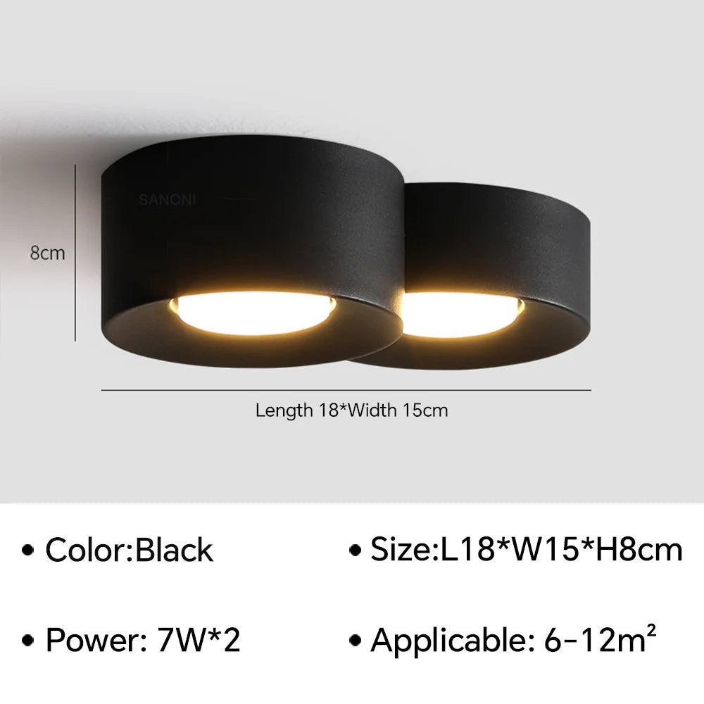 Nordic LED Ceiling Lamp Cylinder Spotlight Chandelier for Bedroom Hallway Decoration Indoor Lighting