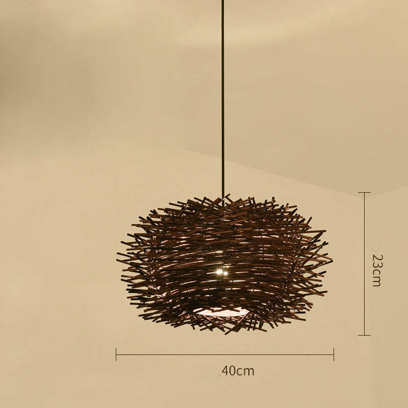 Bamboo Rattan Chandelier Restaurant Homestay Creative Bar Lamp