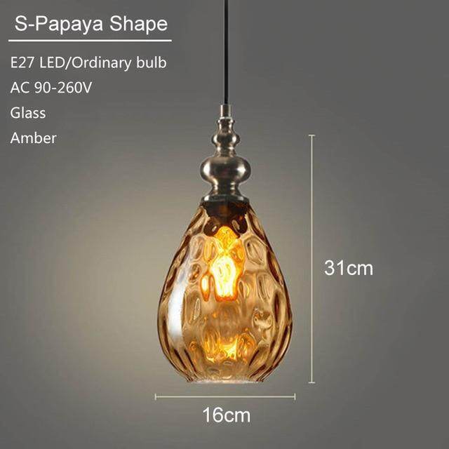 Modern Creative Europe Glass Pendant Light LED E27 With 3 Colors For Bedroom/Restaurant/Living Room/Kitchen/Cafe/Hotel/Office