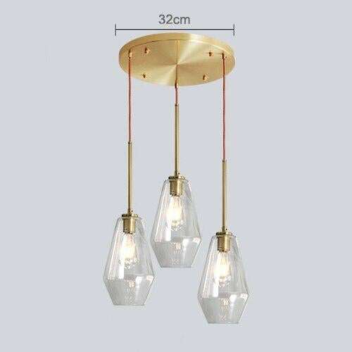 Nordic Modern Glass Pendant Lights Fixtures Loft LED Hanging Pendant Lamp For Kitchen Restaurant Living Room Bedroom E26 E27