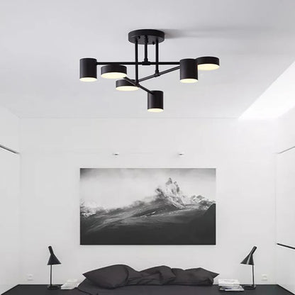 Modern LED Ceiling Chandelier 6 Heads Hanging Lamp Gold Black  For Dining Room Living Rooms Bedroom Hall Home