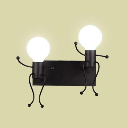 Wall lightchandelier wall lamp lights LED lamp Creative Mounted Iron Bedside Sconce Lamp for Kids Baby Room Living RoomDining ro