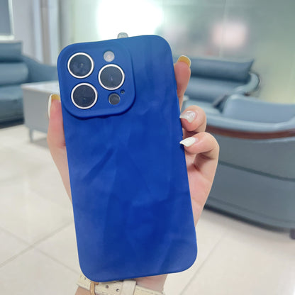 For iPhone 17 16 15 14 13 12 11 Pro Max Plus Mini XS Max X XR Ice Cream Frosted Wrinkled Soft Phone Case Protective Soft Back Cover