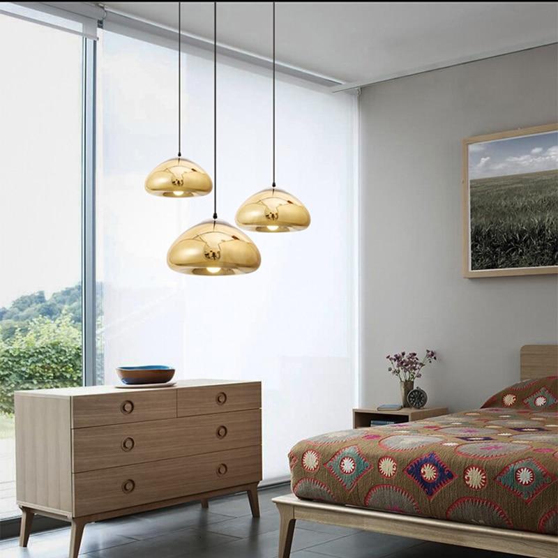 Art Deco Modern Novelty Glass Pendant Light LED E27 With 3 Colors For Parlor Bedroom Dining Room Cafe Hotel Restaurant Office