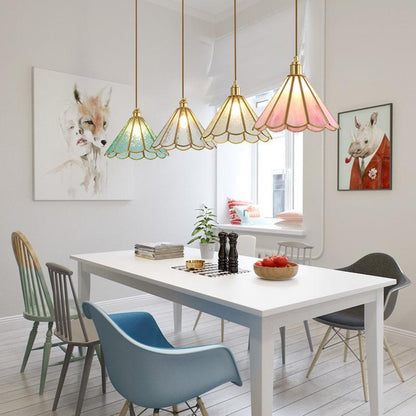 Nordic Bedside Small Chandelier Simple Long Chandelier Restaurant Full Copper Lamp