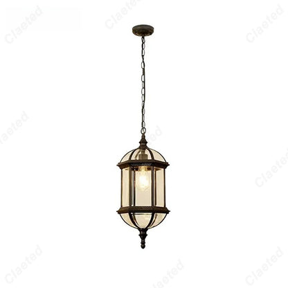 Retro Outdoor Waterproof Pendant Light Corridor Restaurant Chandelier Lighting Hotel Balcony Attic Restaurant Lighting Fixtures