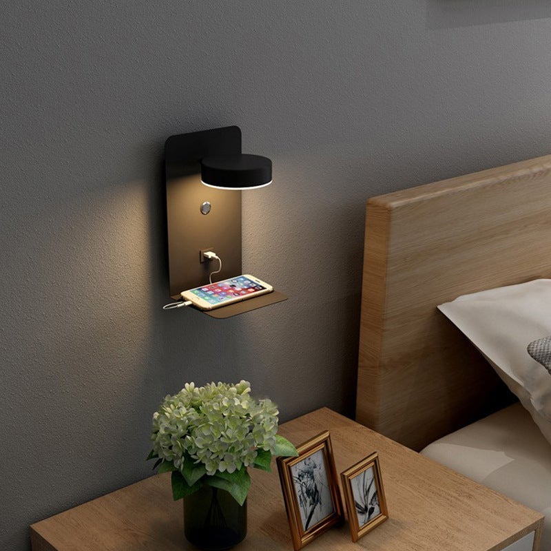 Wall Lamp Bedroom Bedside Lamp Living Room Background Wall Simple Creative Wiring-free LED Strip Usb Mobile Phone Charging