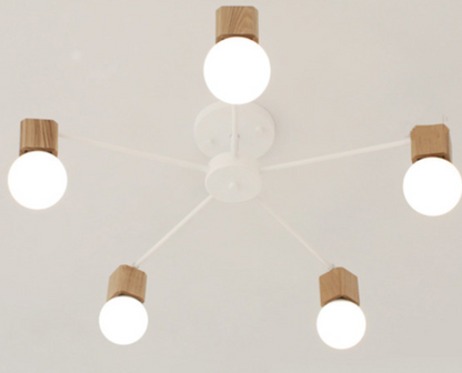 Fashion Modern Lamps LED Pendant Lights Indoor Lighting Wood Lamp Holder Living Dining Room Bedroom Bar Shop Light Fixture