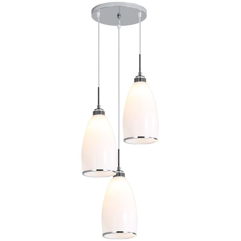Simple Chandelier Restaurant Light Bar Kitchen Dining Room Bar Front Desk Lamp Three-headed Dining Chandeliers with Glass Lights