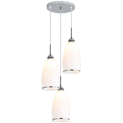 Simple Chandelier Restaurant Light Bar Kitchen Dining Room Bar Front Desk Lamp Three-headed Dining Chandeliers with Glass Lights