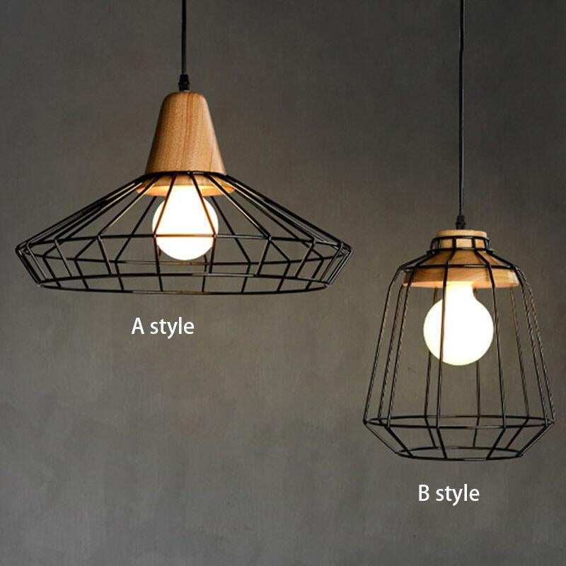 Nordic Vintage Wood Pulley Pendant Light Industrial Lighting Fixtures Retro Hanglamp For Bar Living Room Restuarant