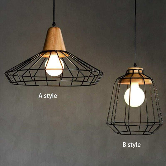 Nordic Vintage Wood Pulley Pendant Light Industrial Lighting Fixtures Retro Hanglamp For Bar Living Room Restuarant