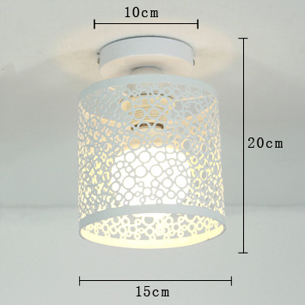 Modern Nordic Black Wrought Iron E27 Led Ceiling Lights For kitchen Living Room Bedroom Study Balcony Restaurant