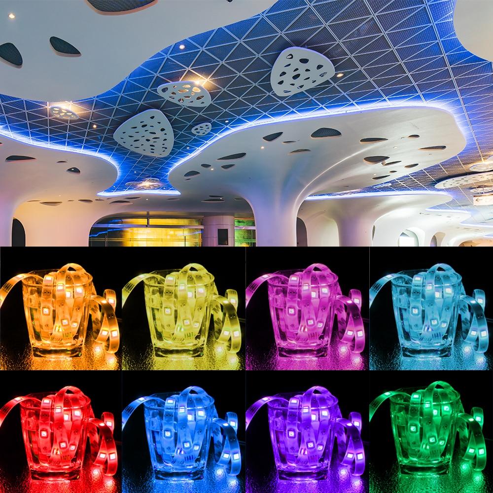 Bluetooth LED Strips Lights luces LED RGB 5050 2835 Flexible Lamp Tape Ribbon With Diode DC 12V 5M 10M 32.8ft Christmas New Year-1
