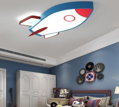 Airplane LED Ceiling Lights Boy's Girl's Study Room Bedroom Modern Lamp Lighting New Fixture Remote Control Luminaria