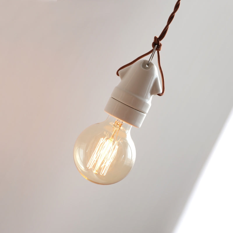 Vintage Ceramic Bedside Pendant Lamp Art Single Head Dining Room Pendant Lamp Creative Mini Pendant Lamp