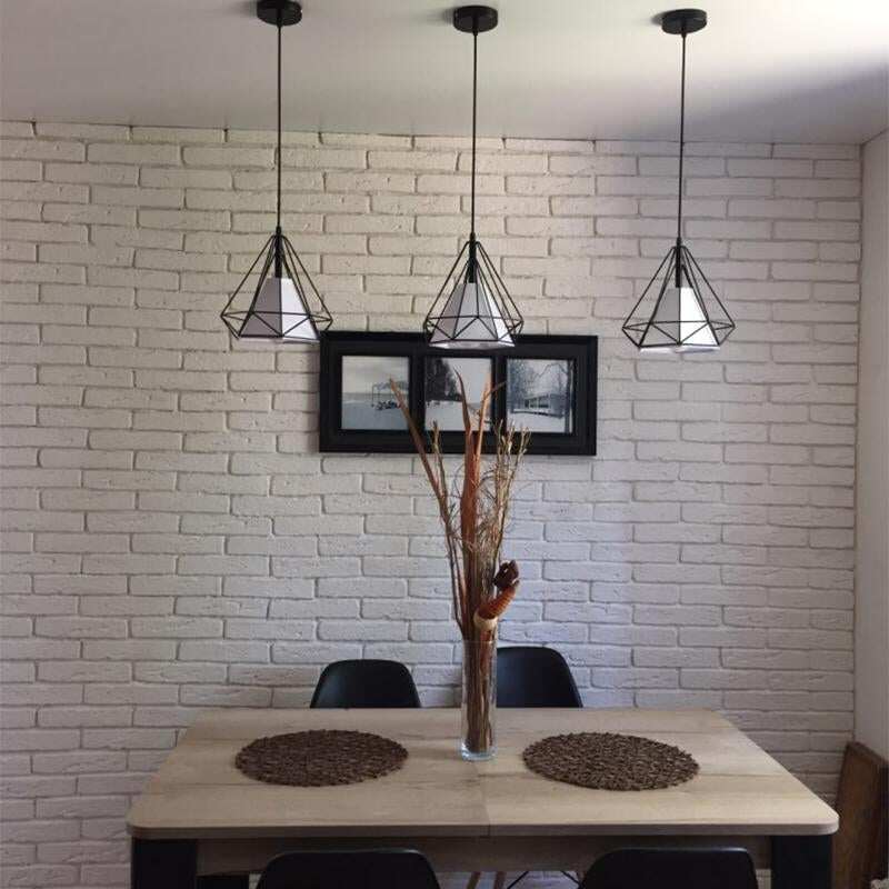 Modern Iron Painted Industrial Chandeliers E27 Diamond Chandelier LED Lighting For Living Room Kitchen Bedroom Bar Hotel