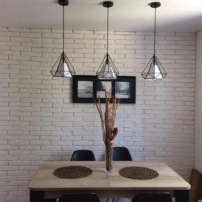 Modern Iron Painted Industrial Chandeliers E27 Diamond Chandelier LED Lighting For Living Room Kitchen Bedroom Bar Hotel