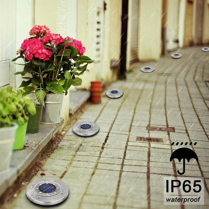 8 LED Outdoor Solar Garden Lights Waterproof In-Ground Light Solar Lamp Lighting for Pathway Yard Deck White/Warm White/RGB