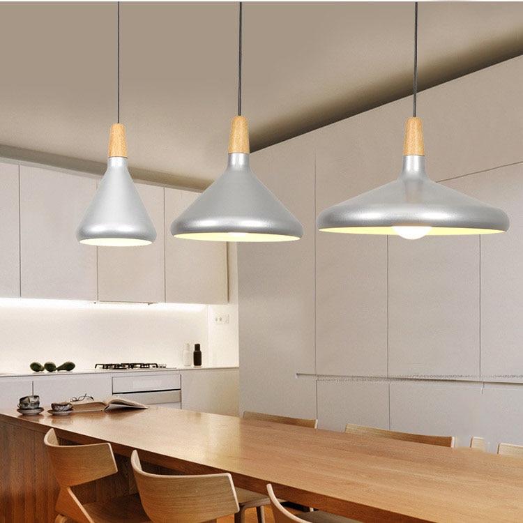 Creative restaurant living room solid wood chandelier dining table bedroom bedside aisle balcony Nordic simple aluminum chandeli