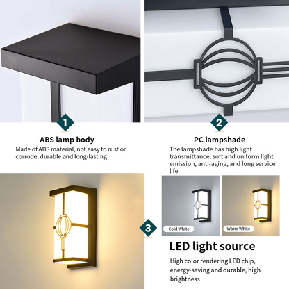 Outdoor Lamps Motion Sensor Wall Light Waterproof AC85-265V 16/30W Exterior Wall Lamp For Garden Light Street Lamp