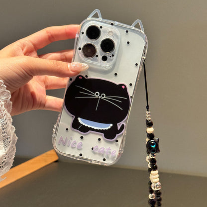 Funny Cute Kitten Bracelet Case Compatible for IPhone 13 11 16 17 15 12 Pro Max 8 7 16 Plus X XR XS Max SE 2020 Cute Cat Ears Cover