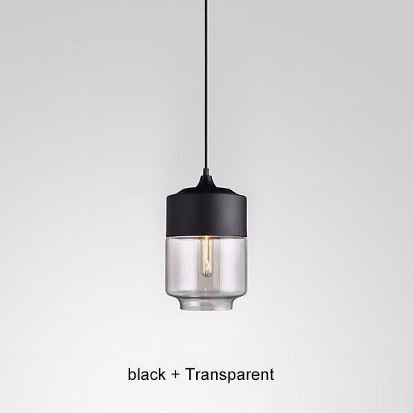 Glass Lamp Modern Pendant Lights Kitchen Fixtures For Dining Room Restaurant Bar Black White Indoor Home Hanging Lighting Lustre