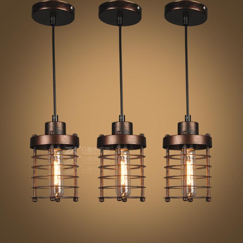 American Country Industry Wind Iron Single-head Chandelier