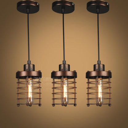 American Country Industry Wind Iron Single-head Chandelier
