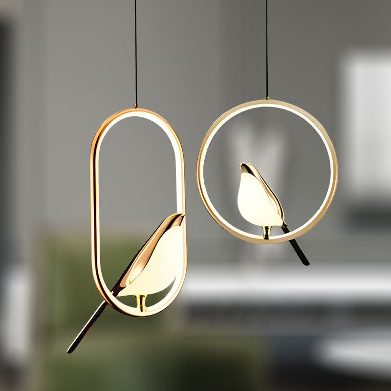 Magpie Bird LED Cord Pendant Lamps for Bedside Bedroom Indoor Chandelier Hanging Lamps Decor for Living Room Restaurant Lighting