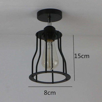 Retro Indoor Lighting Vintage Ceiling Light LED Lights More Kinds Iron Cage Lampshade Warehouse Style Light Fixture