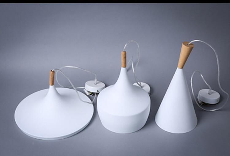 Nordic Creative Bar Loft Pendant Lights Cafe Restaurant Bedroom Multicolor Aluminum Lamp Shade Wood Hanging Lamp Family Lighting