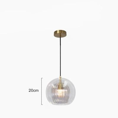 All Copper Dining Room Chandelier Small Table Lamp Household Creative Glass Duplex Staircase Nordic Dining Room Lamp