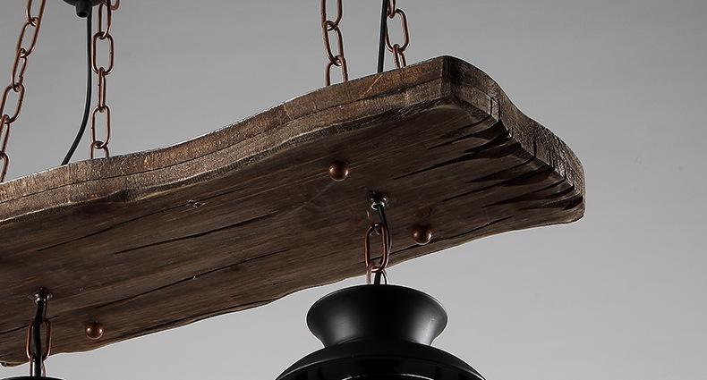 American Retro Chandelier Solid Wood Lamps