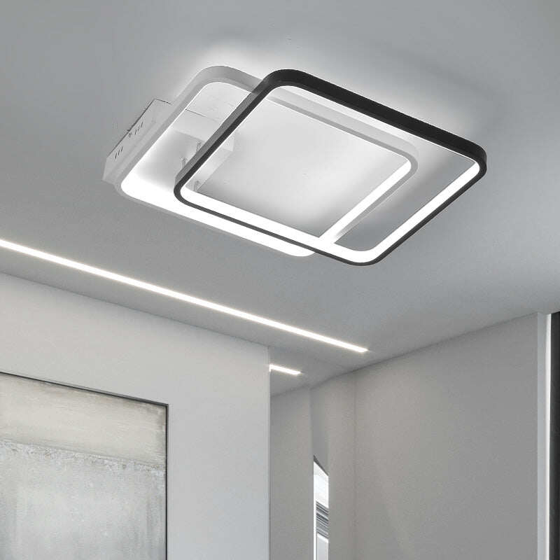 420x420mm Modern Led Ceiling Lights For Bedroom Study Room Living Room White+Black Color Home Deco Ceiling Lamp