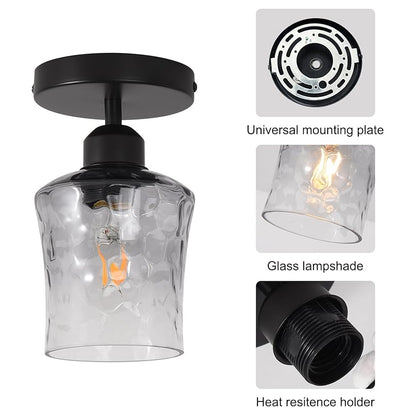 Nordic E27 Ceiling Lamps LED Modern Glass Ceiling Chandelier Bedroom Villa Restaurant Gallery Living Room Indoor Lighting
