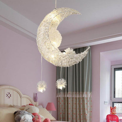 Modern LED Pendant Light For Living room Bedroom Dining Room Hanging Lamp Moon Star Pendant Lamp Children Bedroom Light Luminare